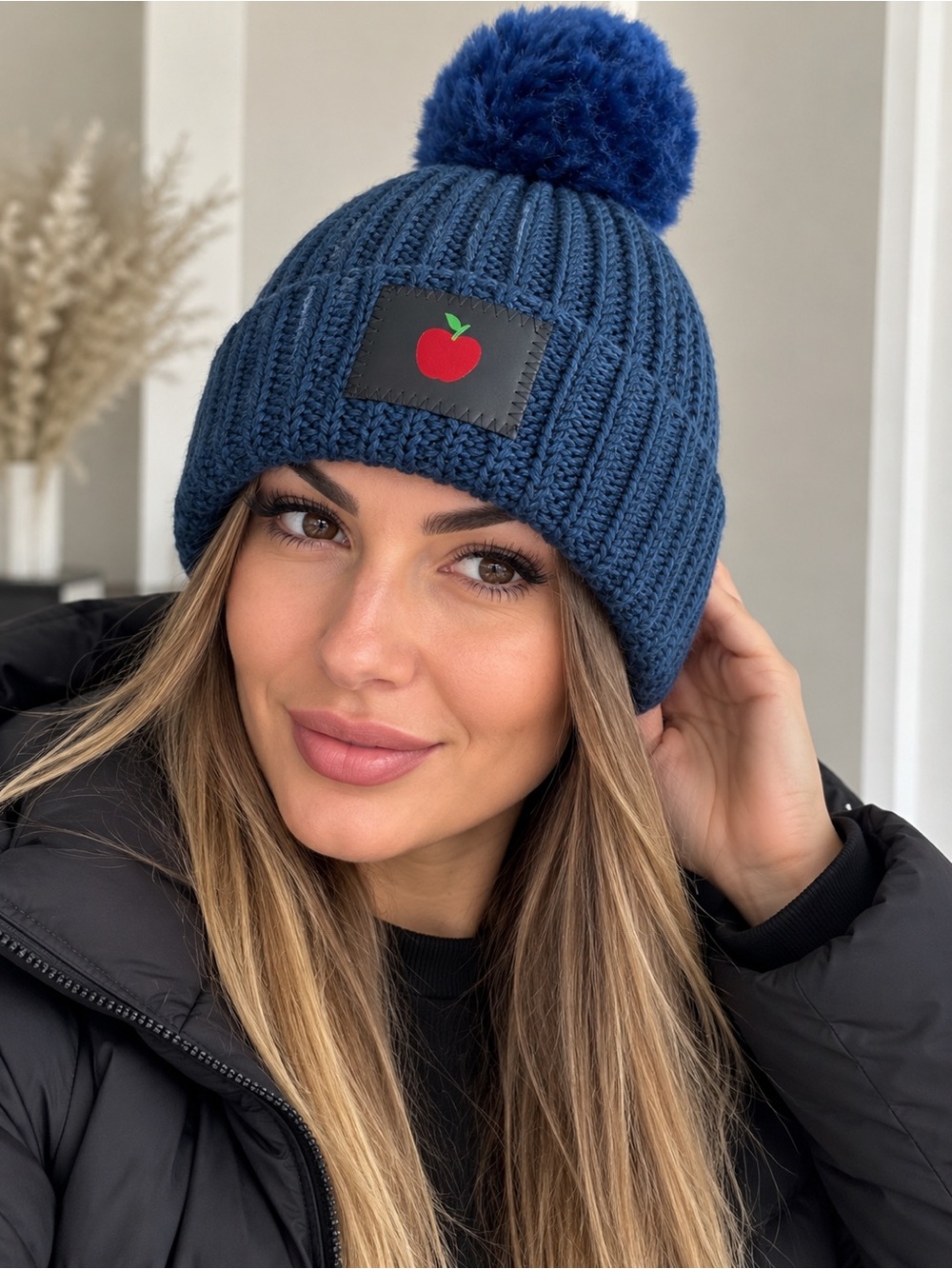 Love Your Melon Disney Snow White
Apple Pom Beanie USA Made  Navy